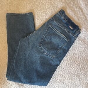 MOTHER Women's Dark Blue Ankle Jeans
